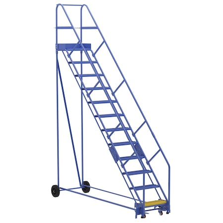 Vestil 156 H Steel Warehouse Ladder, 50 deg Grip, 12 Step, 14", 12 Steps LAD-12-14-G-EZ